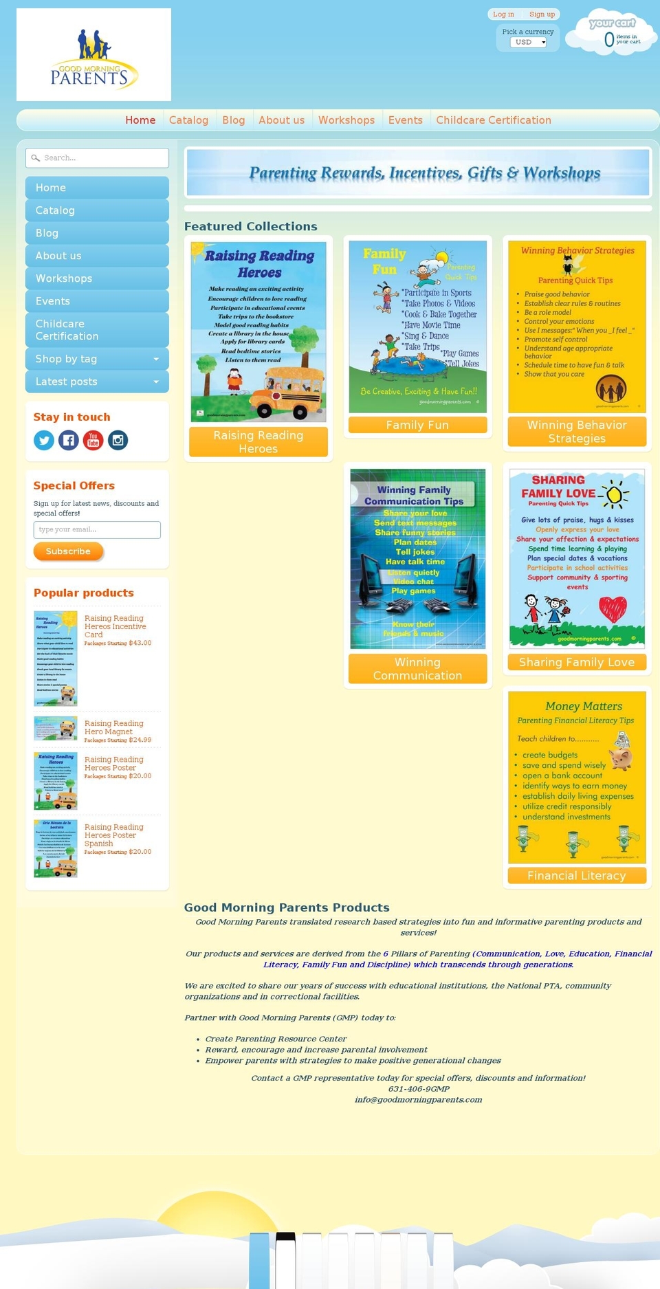 goodmorningparents.com shopify website screenshot