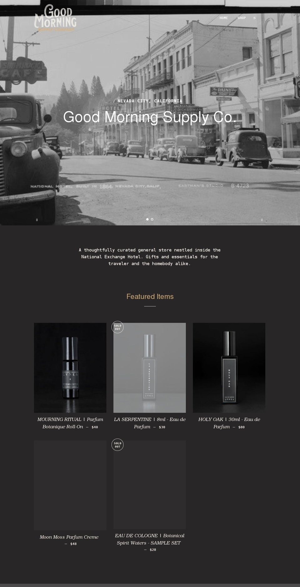 goodmorningsupplyco.com shopify website screenshot