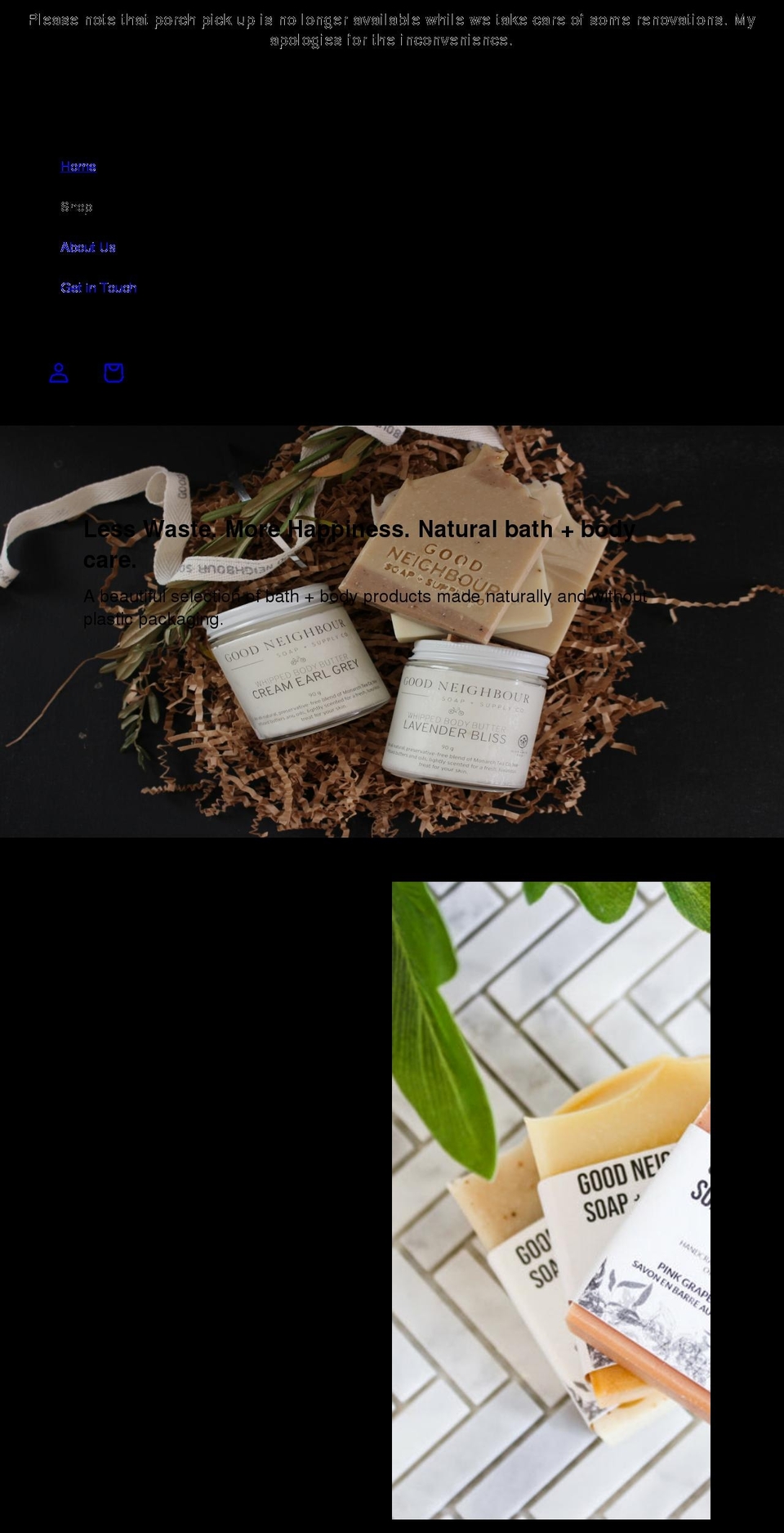 goodneighboursoap.com — Shopify storefront screenshot