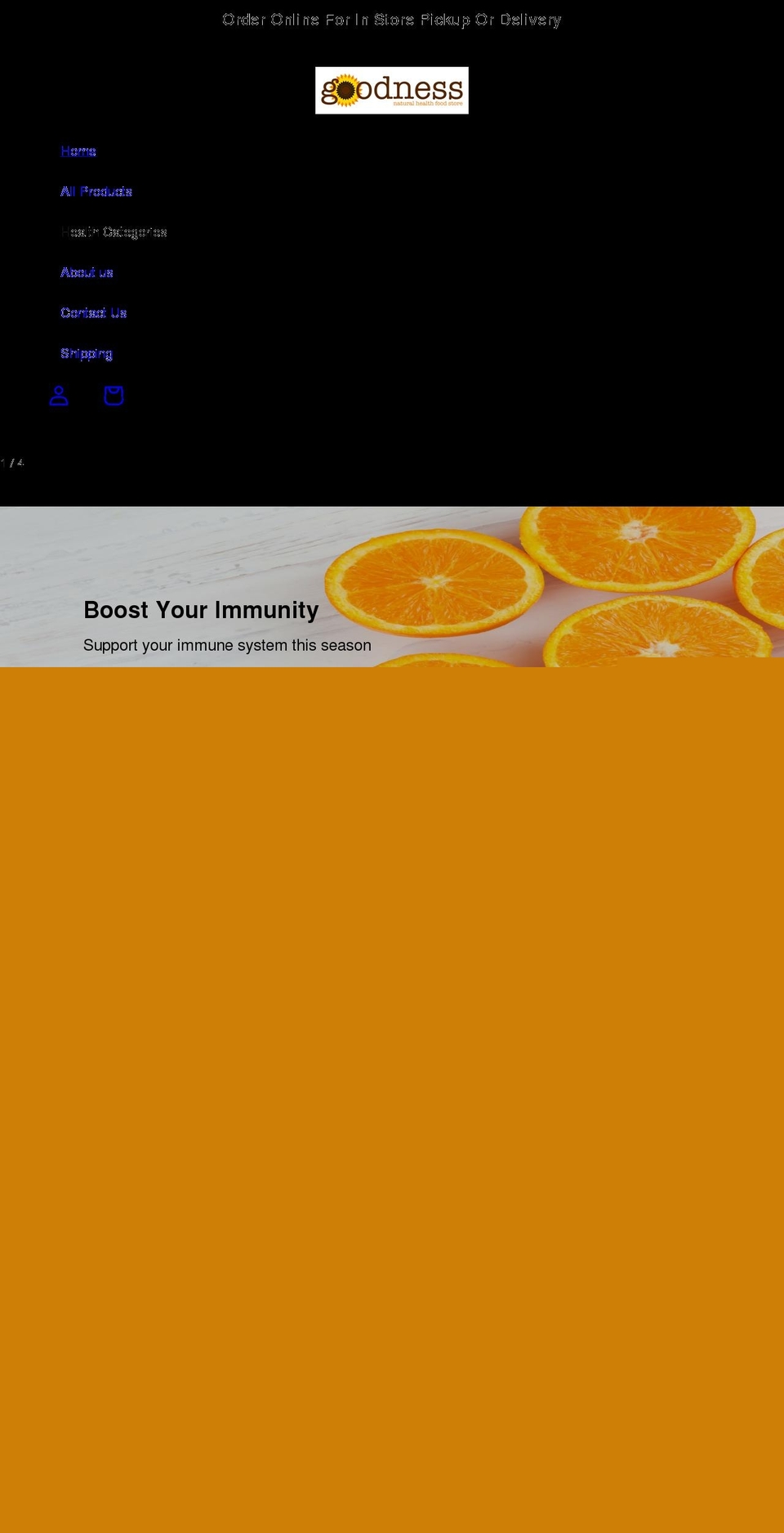 goodnesshealth.co.uk shopify website screenshot
