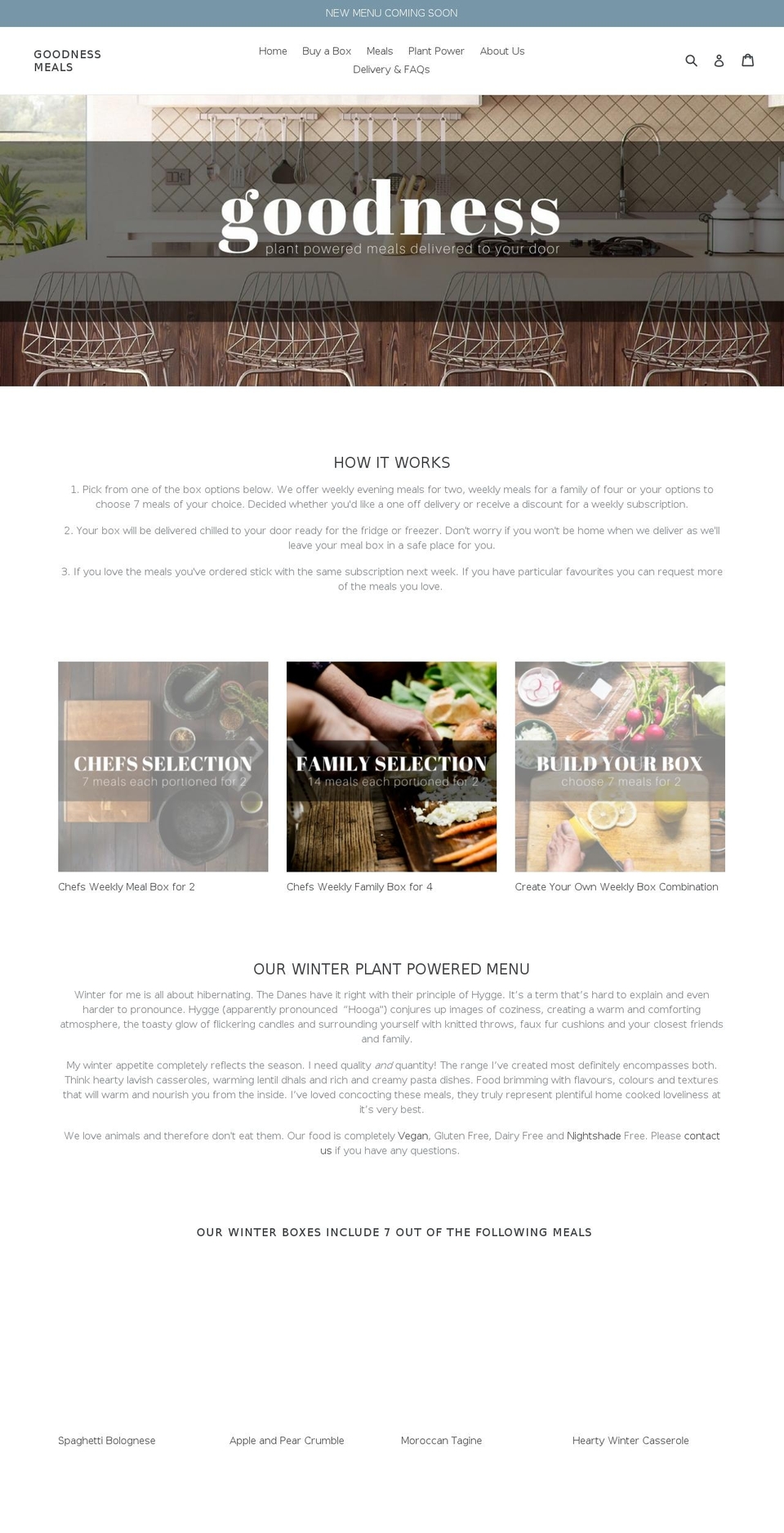 goodnessmeals.com — Shopify storefront screenshot