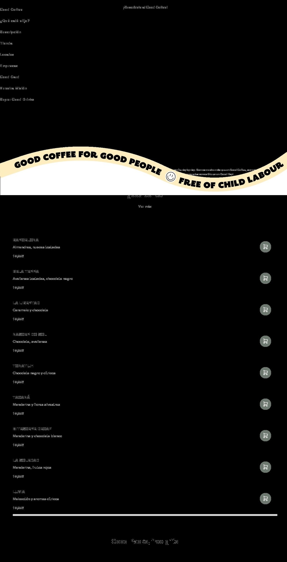 goodnews.coffee shopify website screenshot