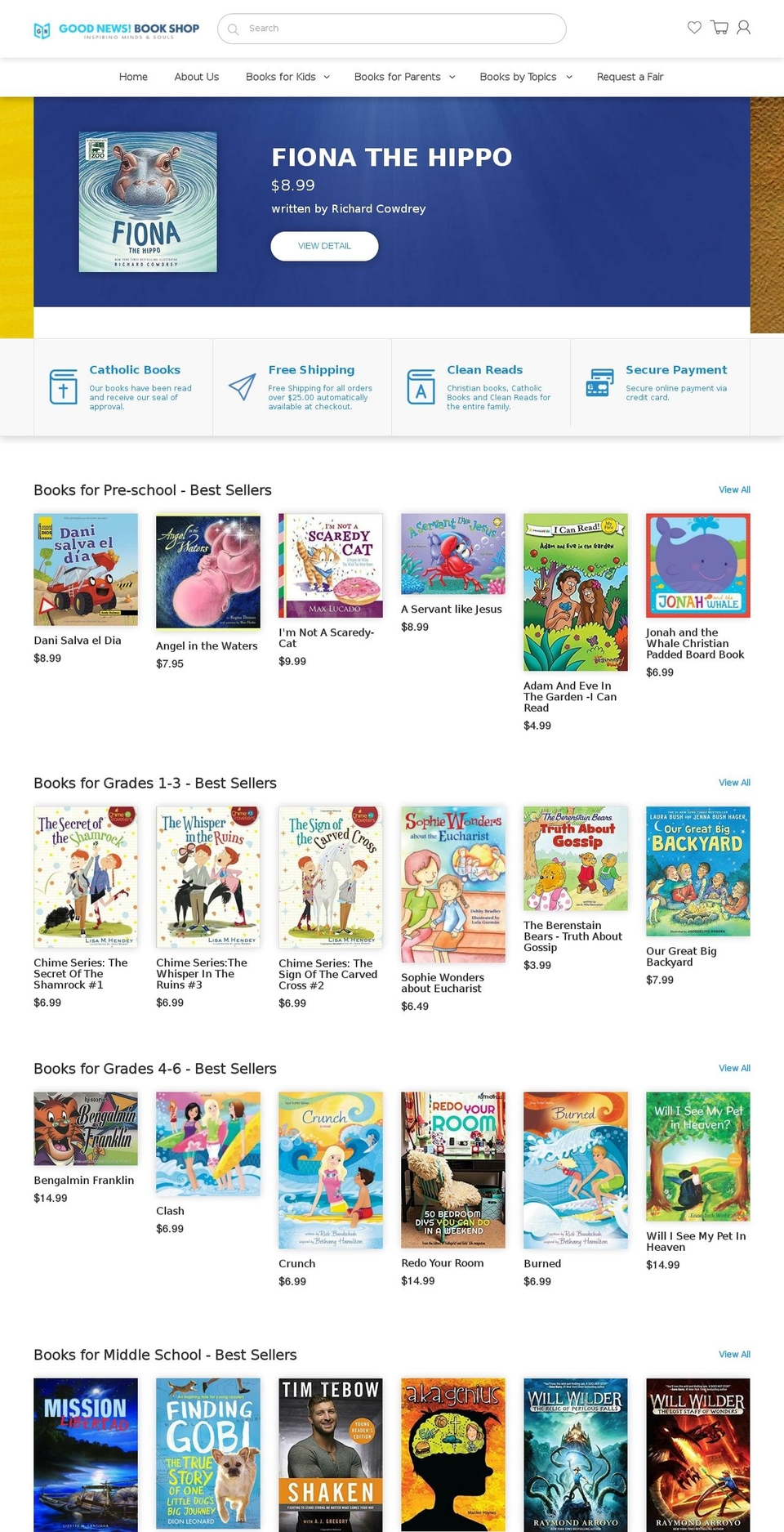 goodnewsbookshop.com shopify website screenshot