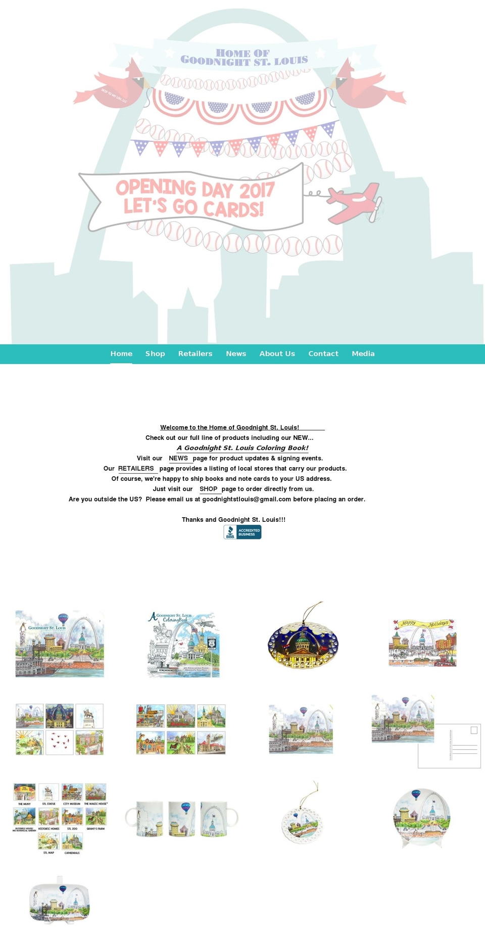 goodnightsaintlouis.com shopify website screenshot