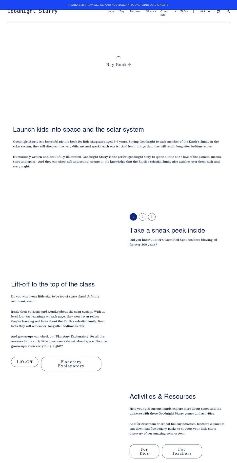goodnightstarry.com — Shopify storefront screenshot