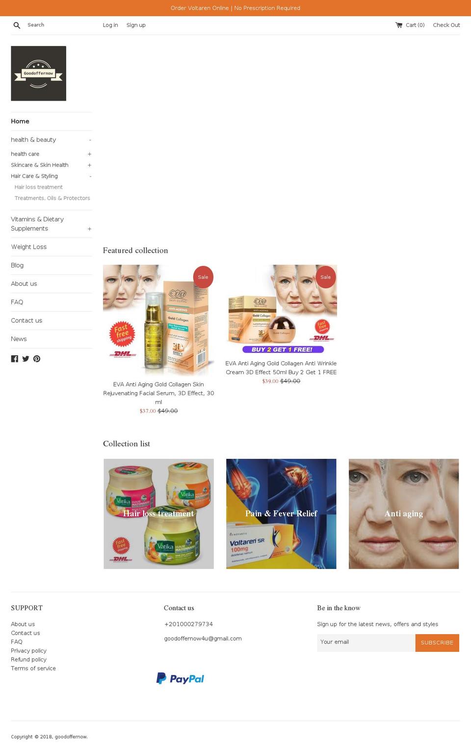 goodoffernow.com — Shopify storefront screenshot