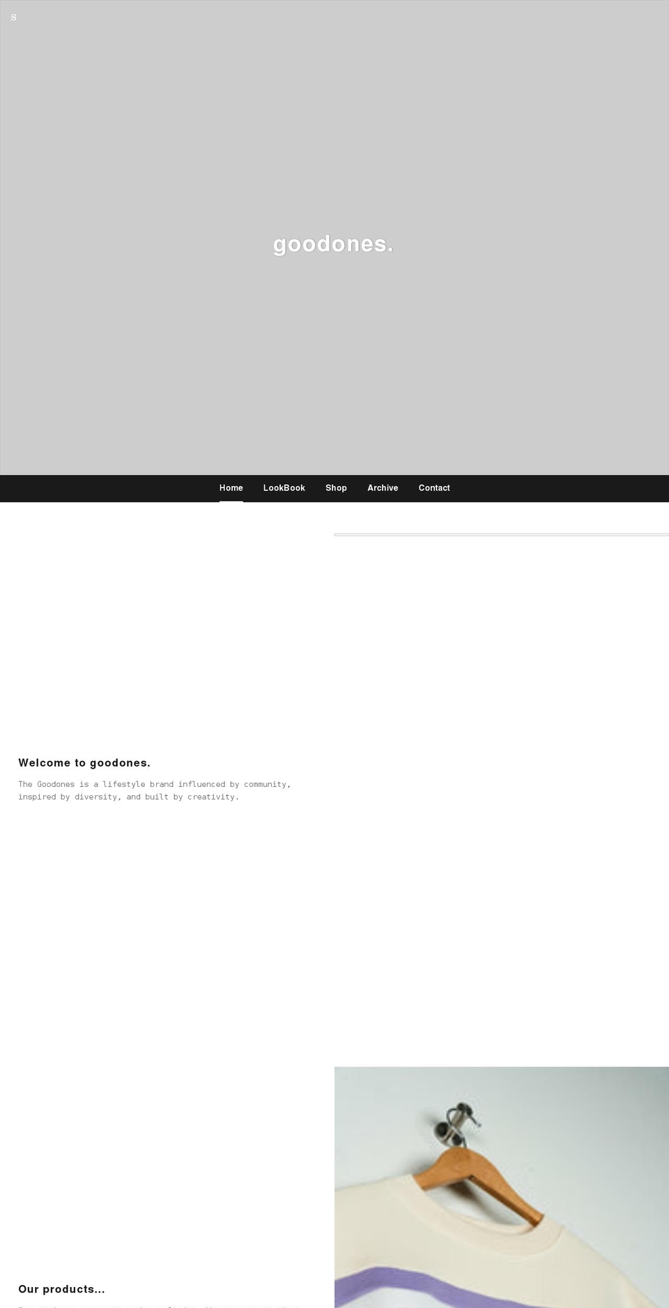 goodones.com shopify website screenshot