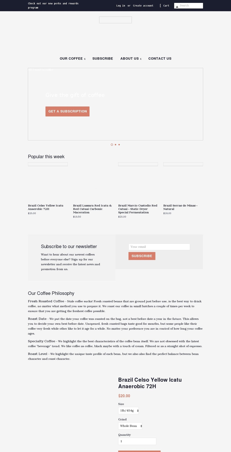 goodoswaldcoffee.com shopify website screenshot