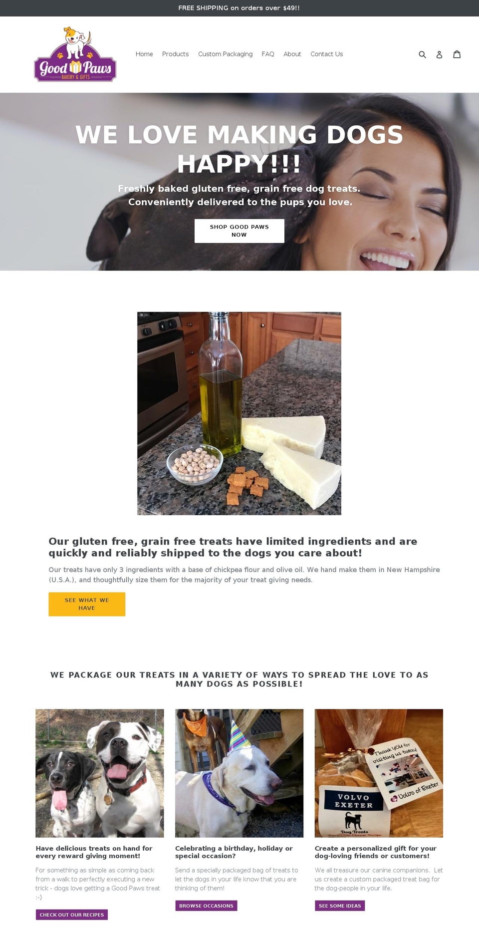 goodpawsbakery.com — Shopify storefront screenshot