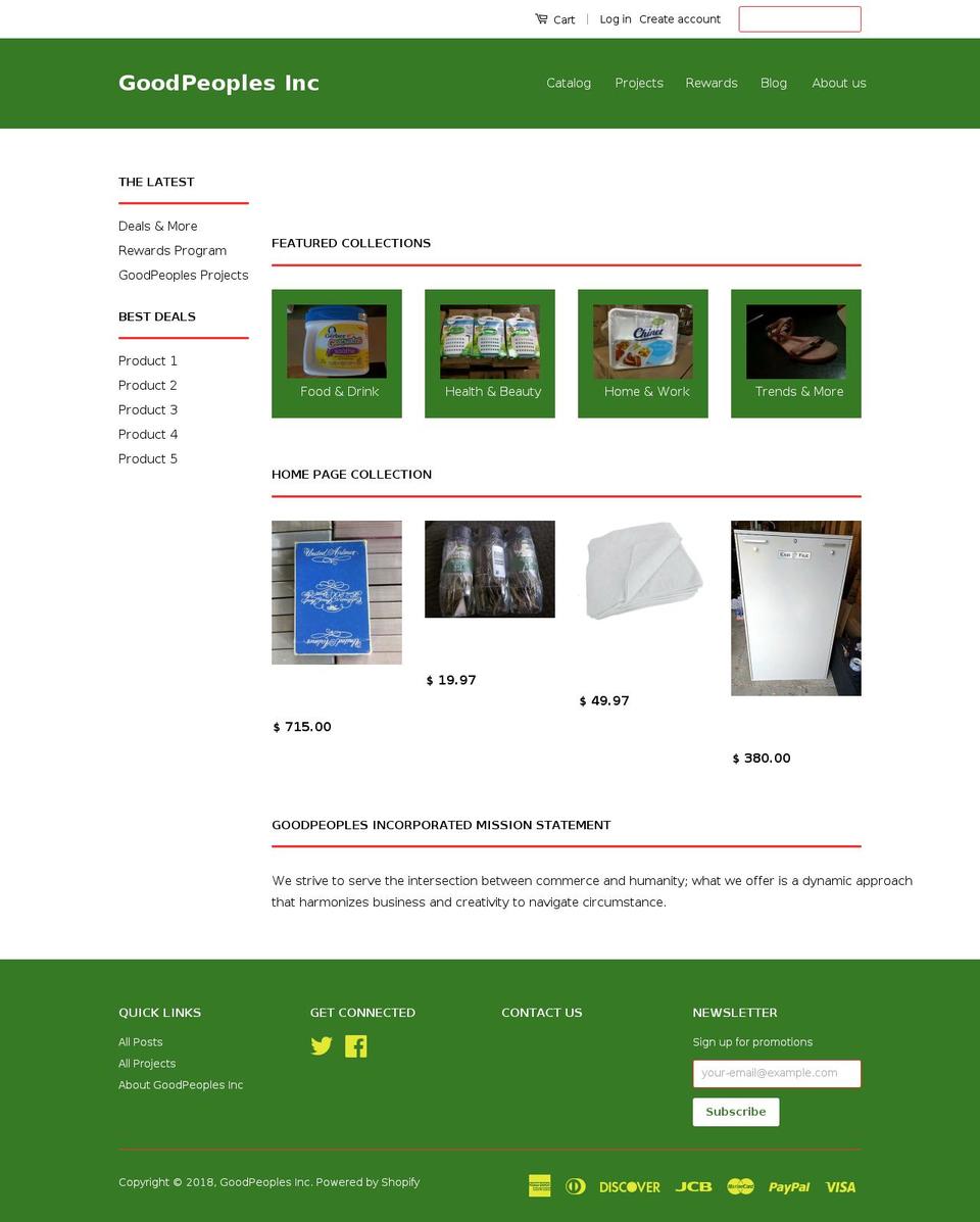 goodpeoplesinc.com shopify website screenshot