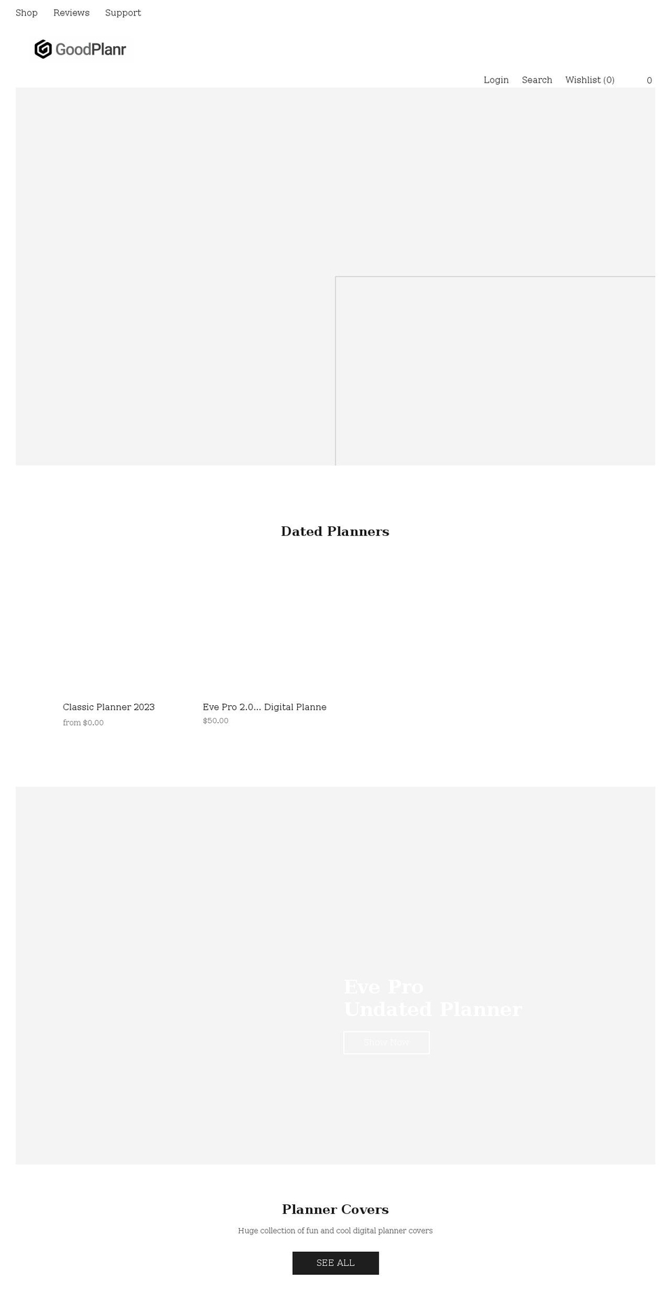 goodplanr.com — Shopify storefront screenshot