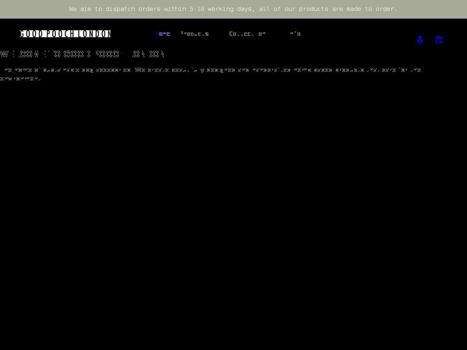 goodpoochlondon.com shopify website screenshot