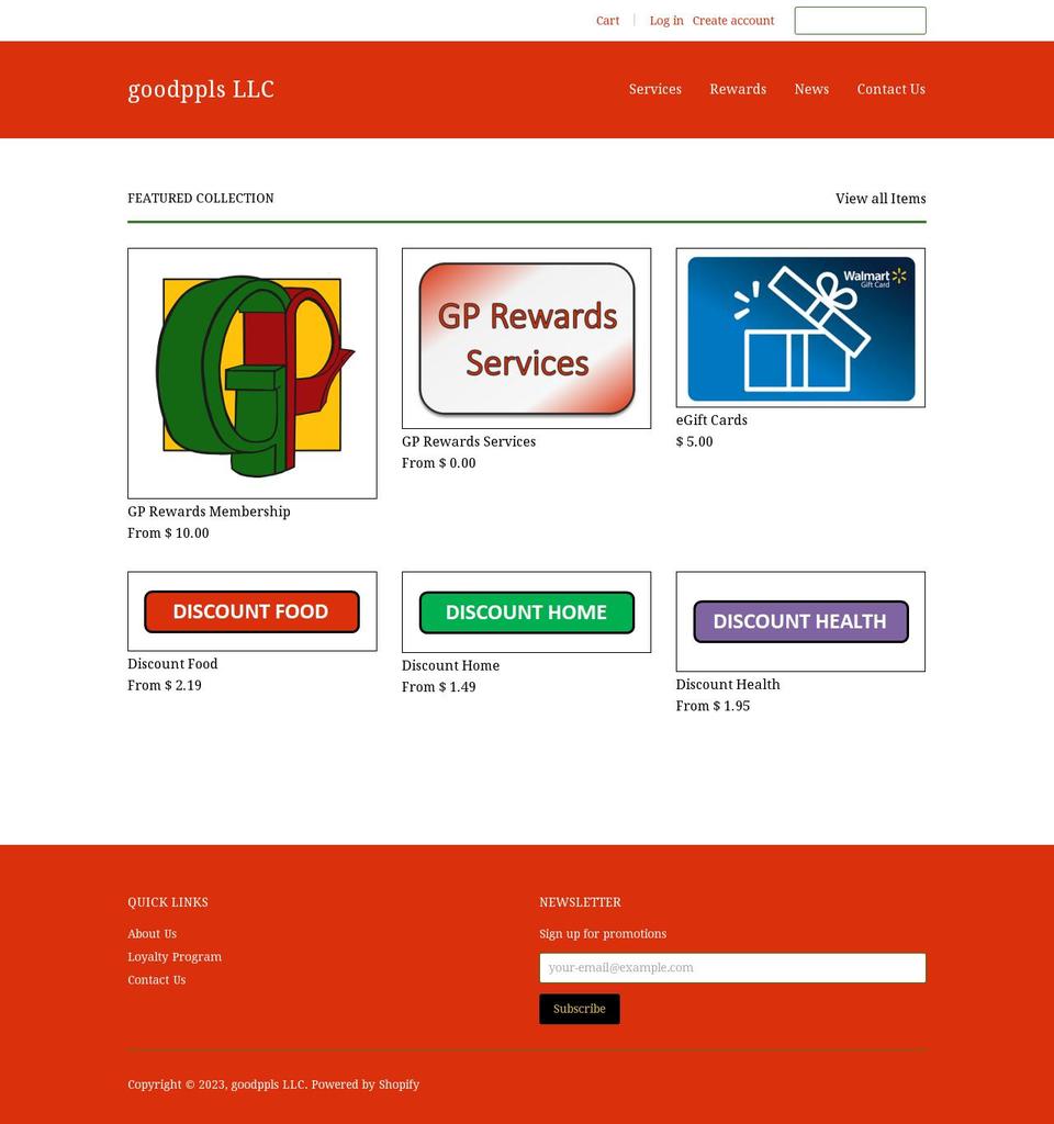 goodppls.com — Shopify storefront screenshot