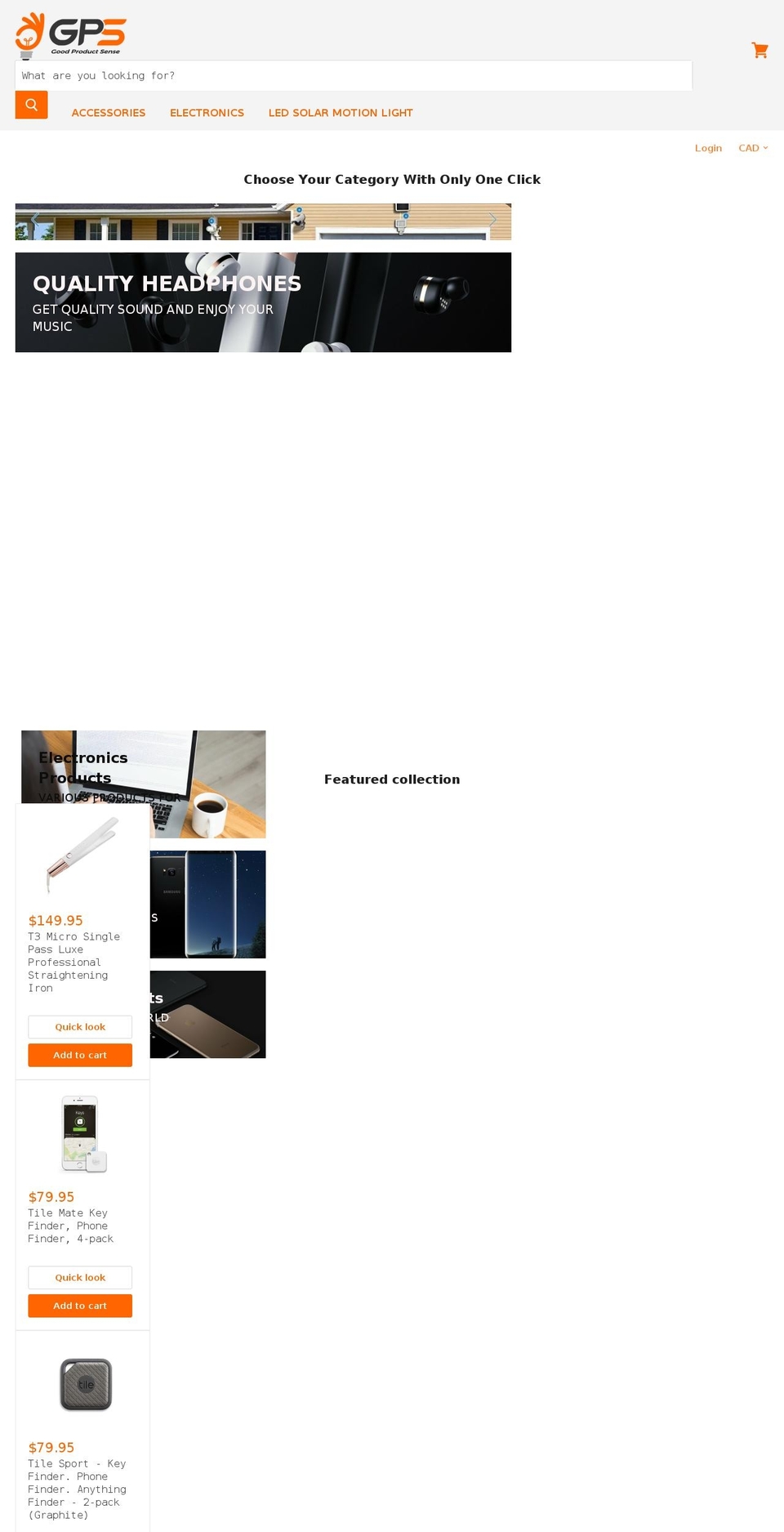 goodproductsense.com — Shopify storefront screenshot