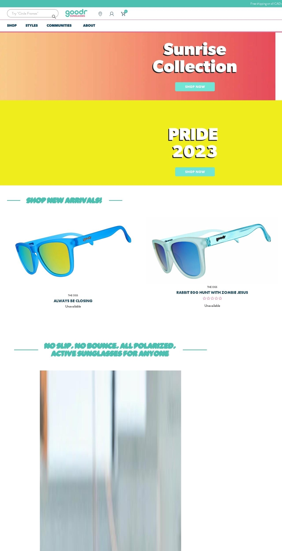 goodr.ca shopify website screenshot
