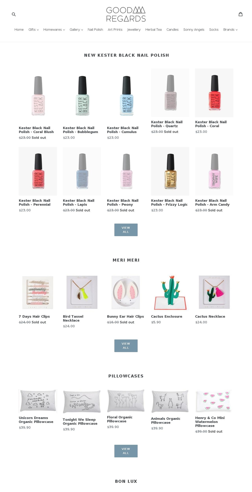 goodregards.com shopify website screenshot