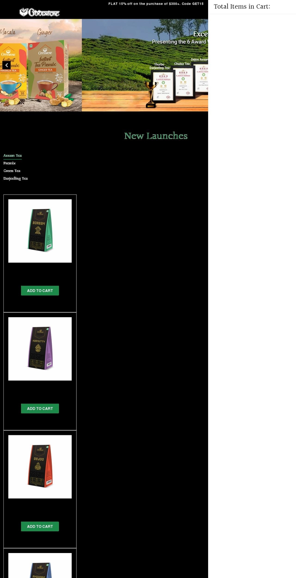 goodricketea.com shopify website screenshot