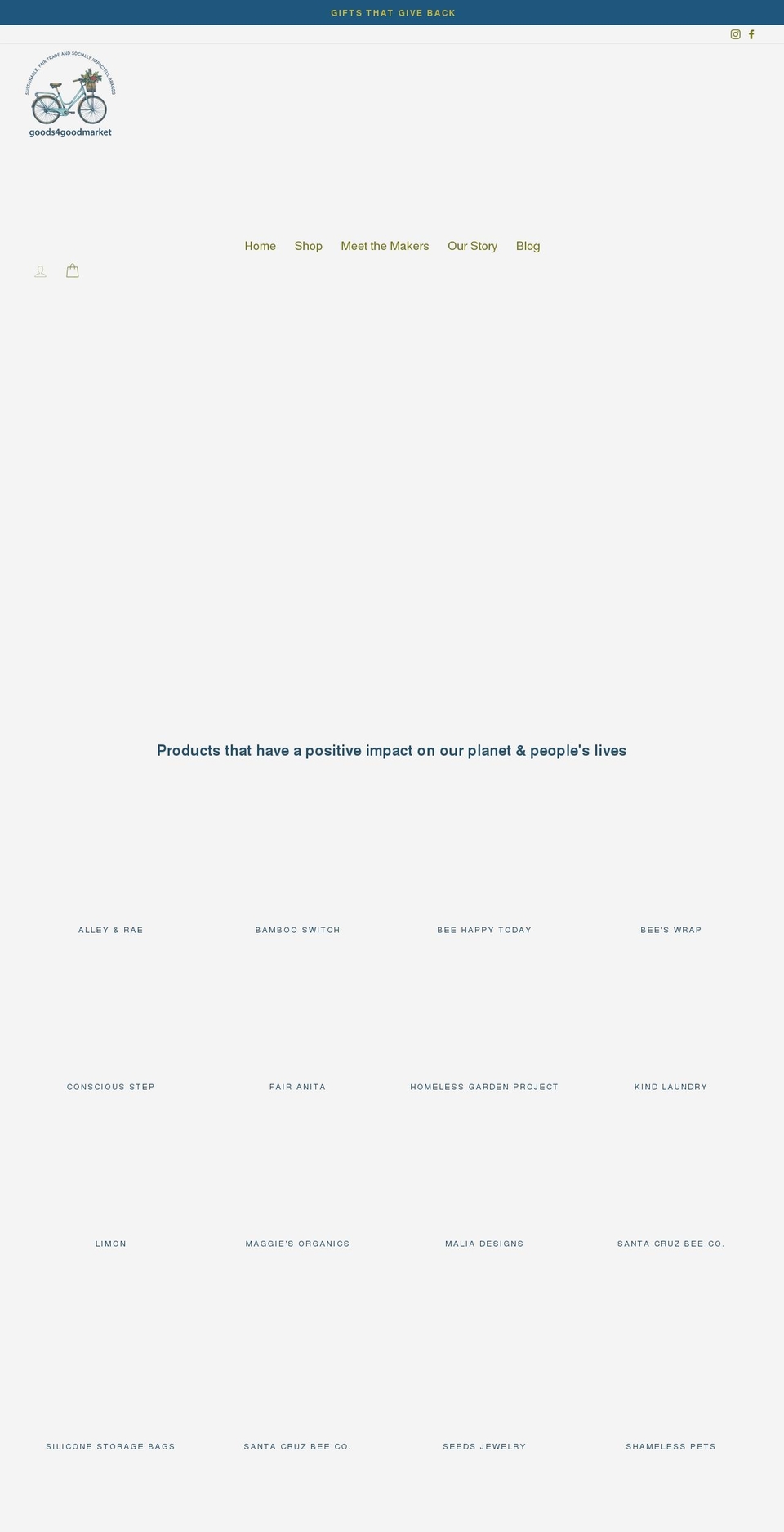 goods4goodmarket.com shopify website screenshot