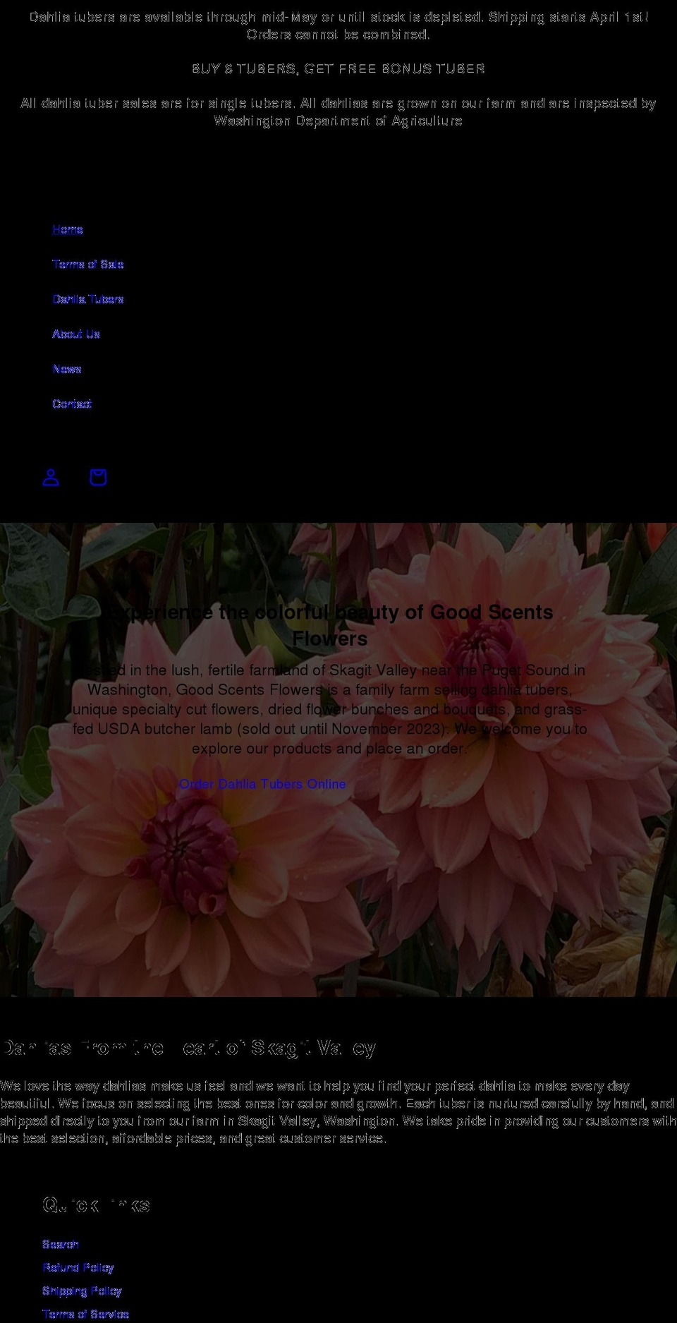 goodscentsflowers.com shopify website screenshot