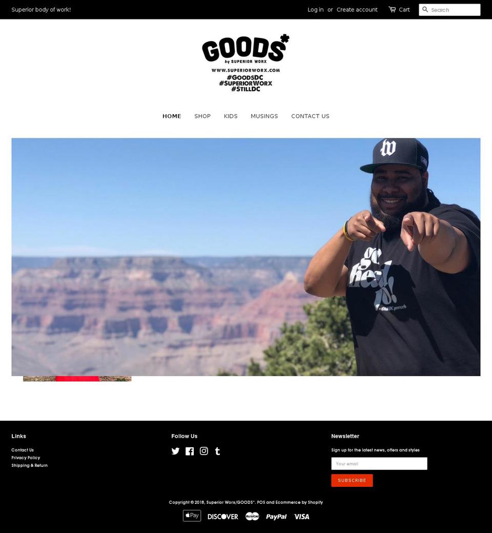 goodsdc.com — Shopify storefront screenshot
