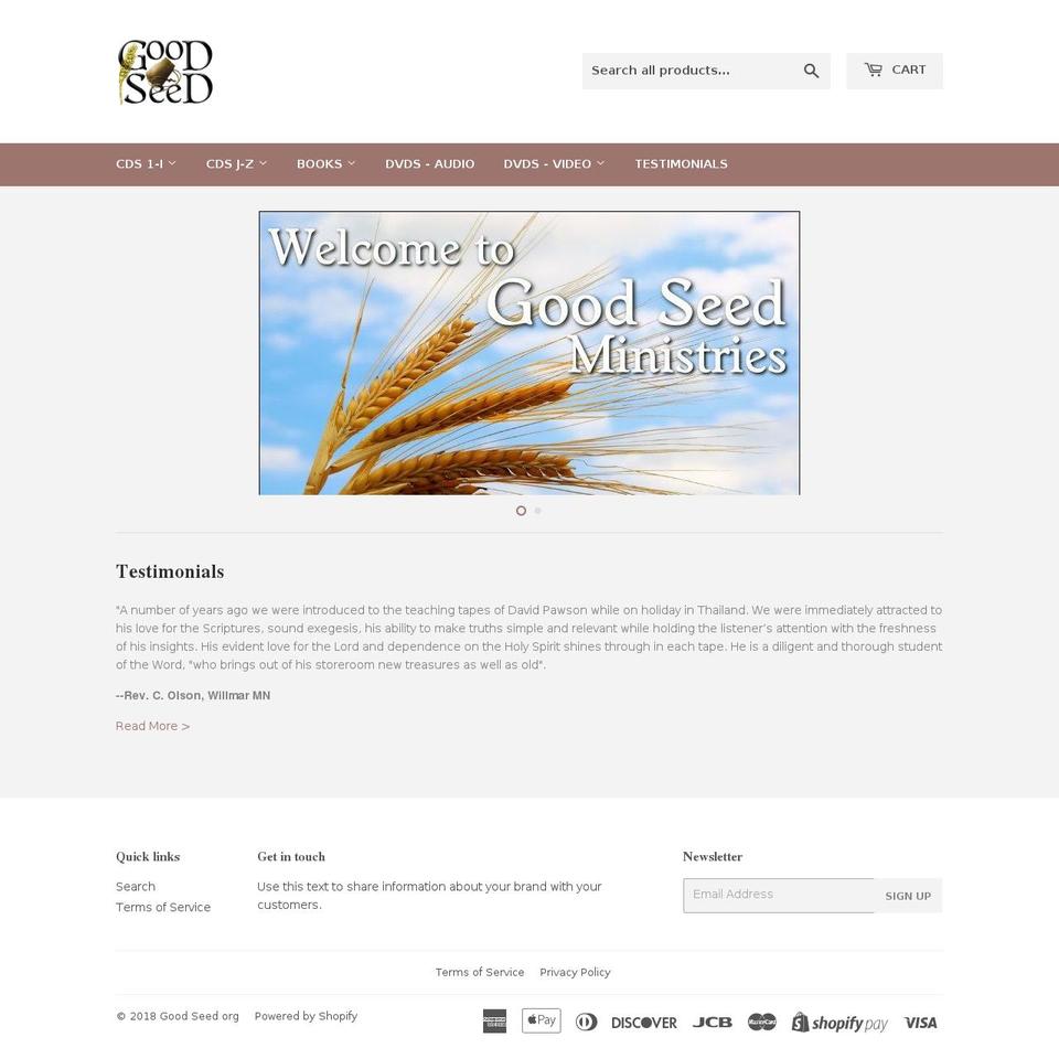 goodseed.org shopify website screenshot