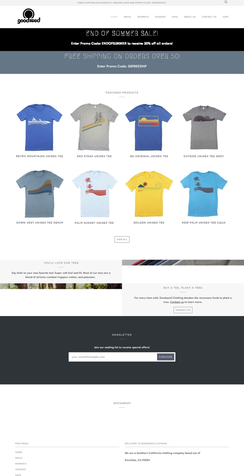 goodseedclothing.com shopify website screenshot