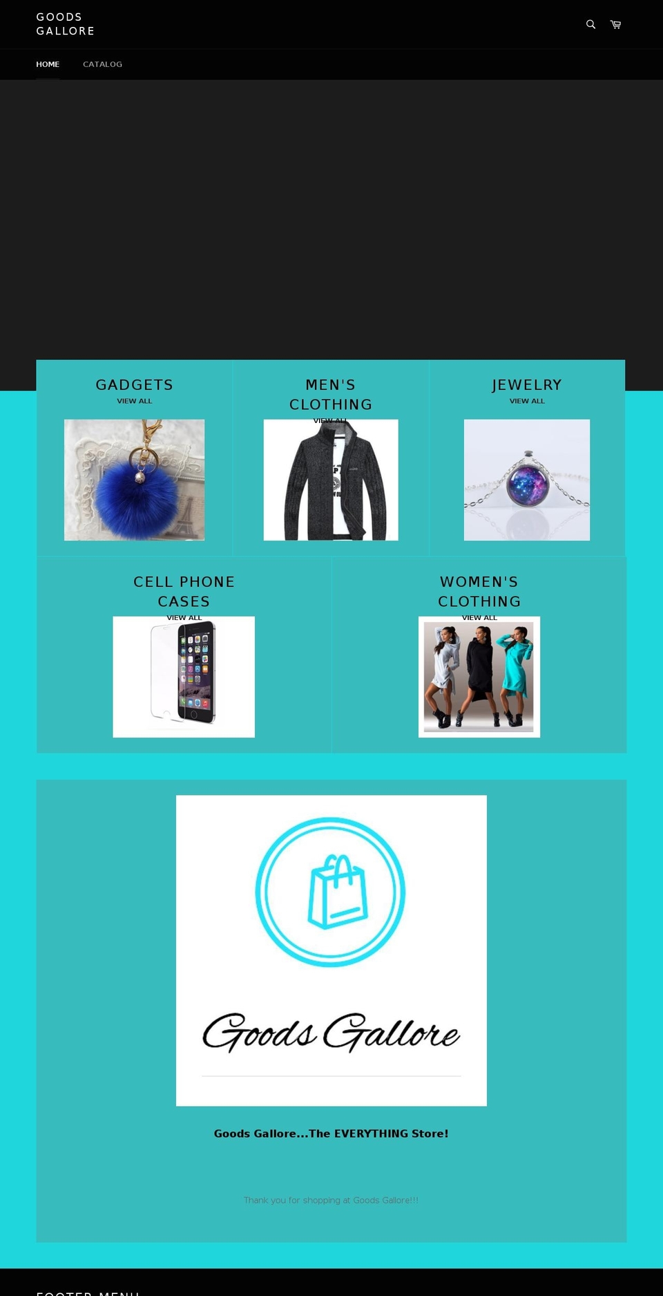 goodsgallore.com shopify website screenshot
