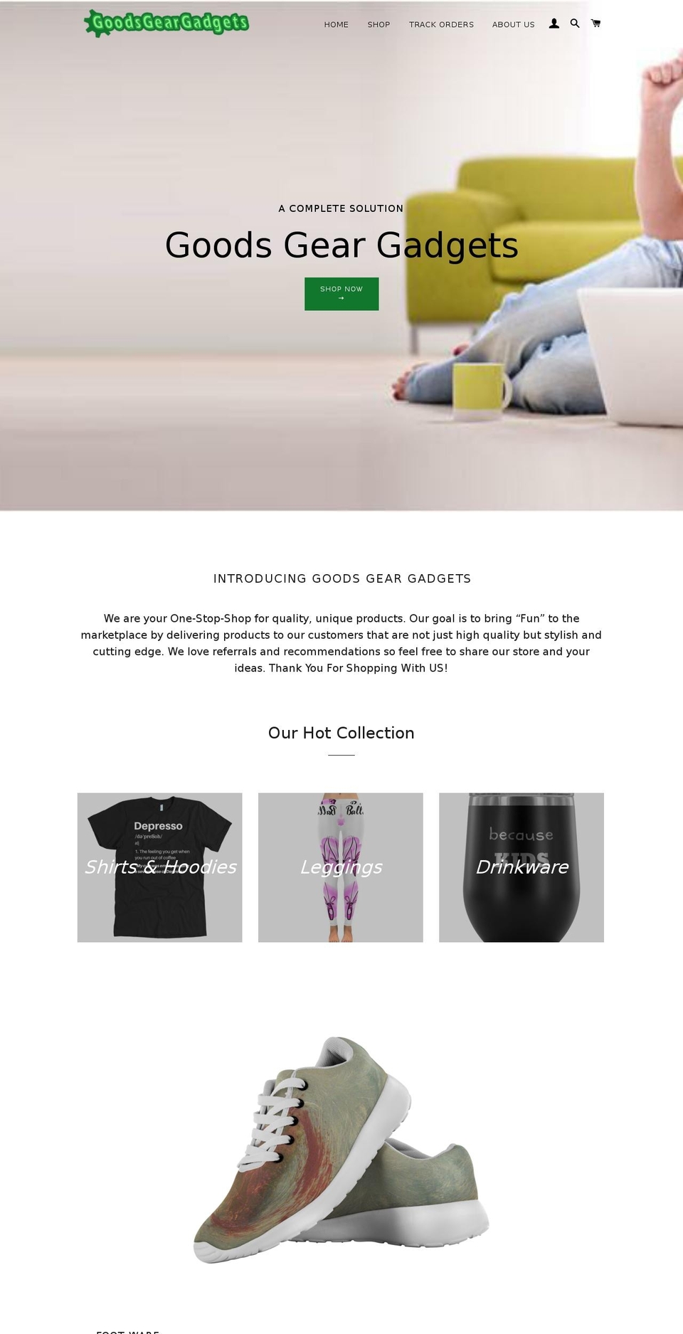 goodsgeargadgets.biz shopify website screenshot