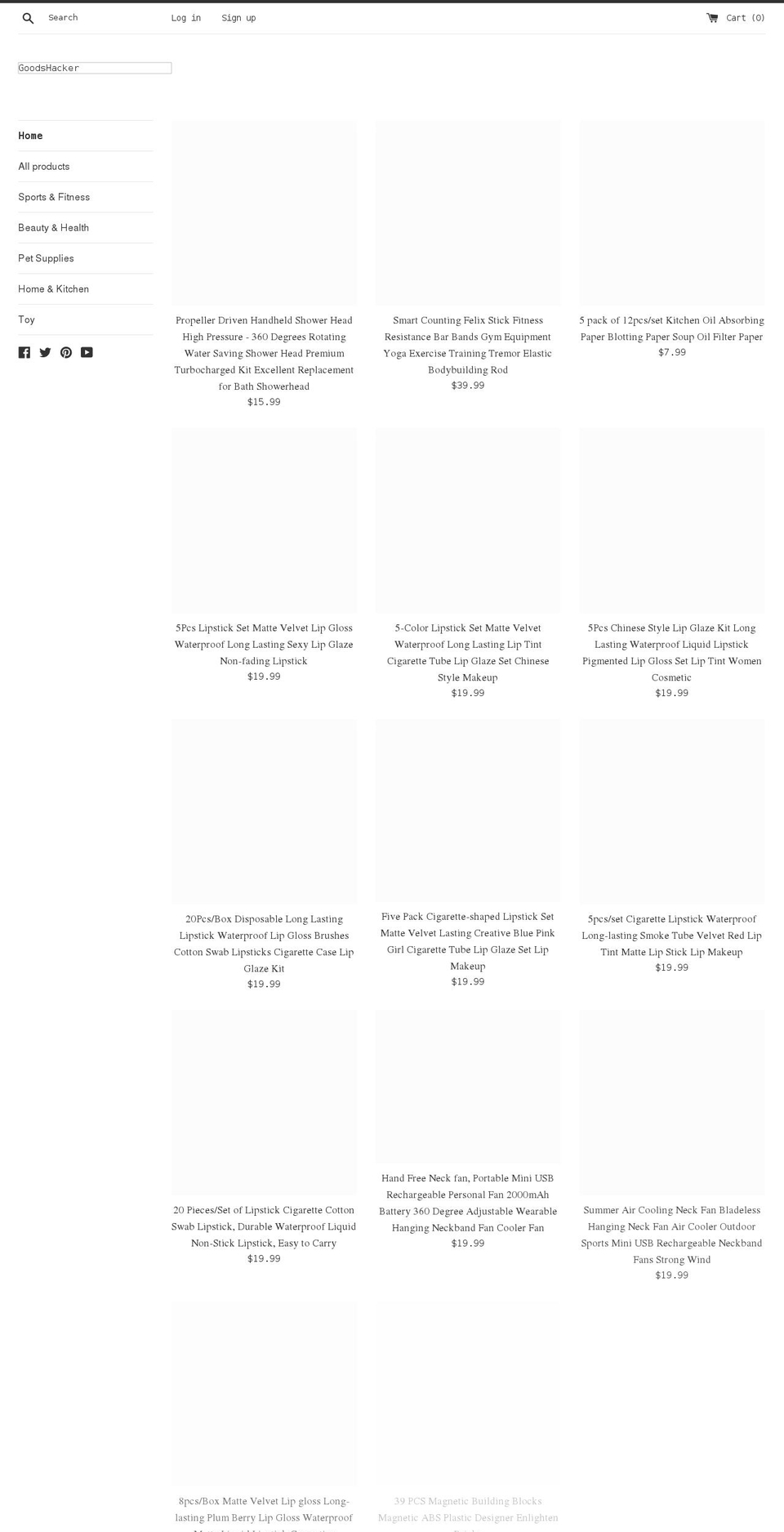 goodshacker.com shopify website screenshot