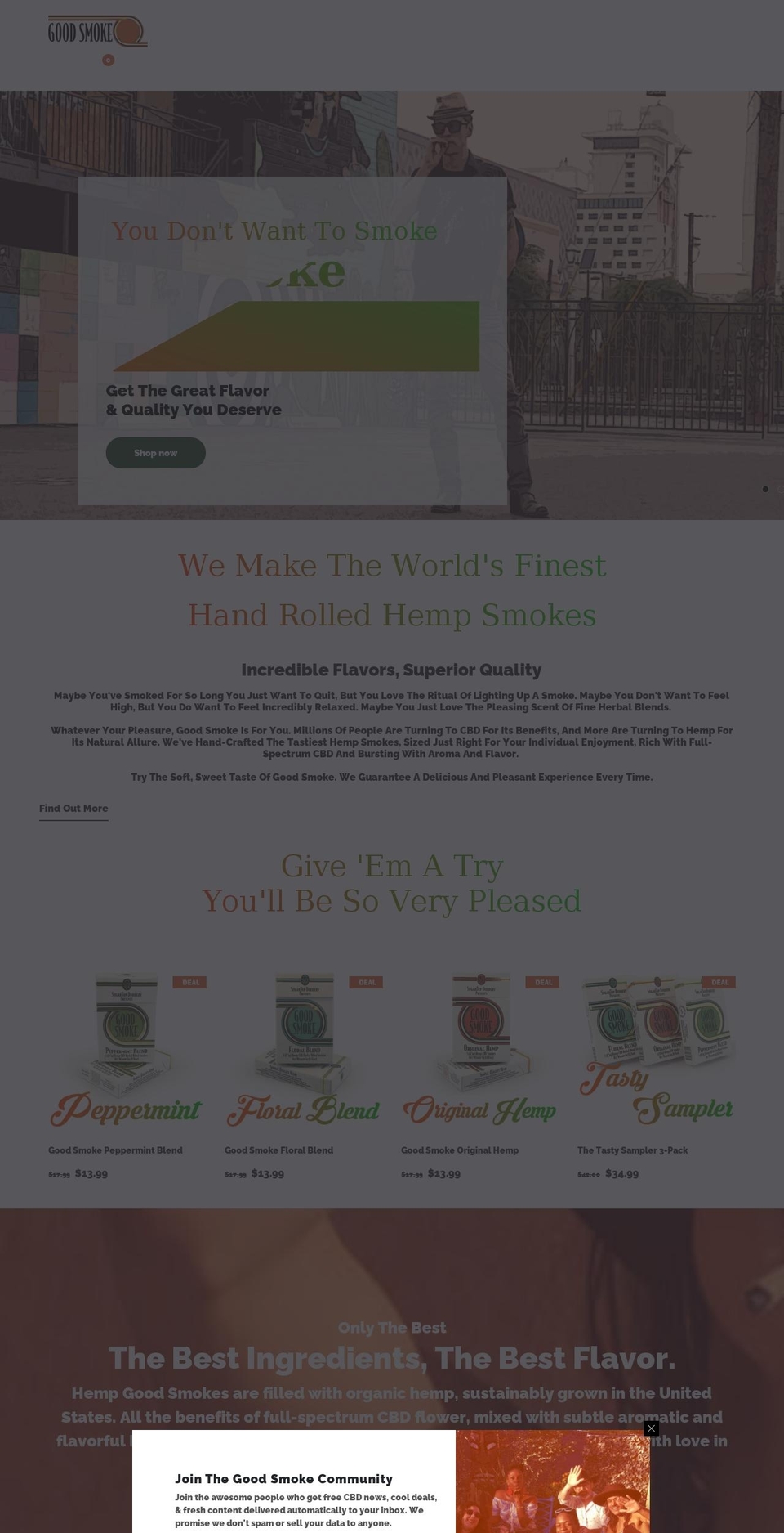 goodsmokestore.com shopify website screenshot