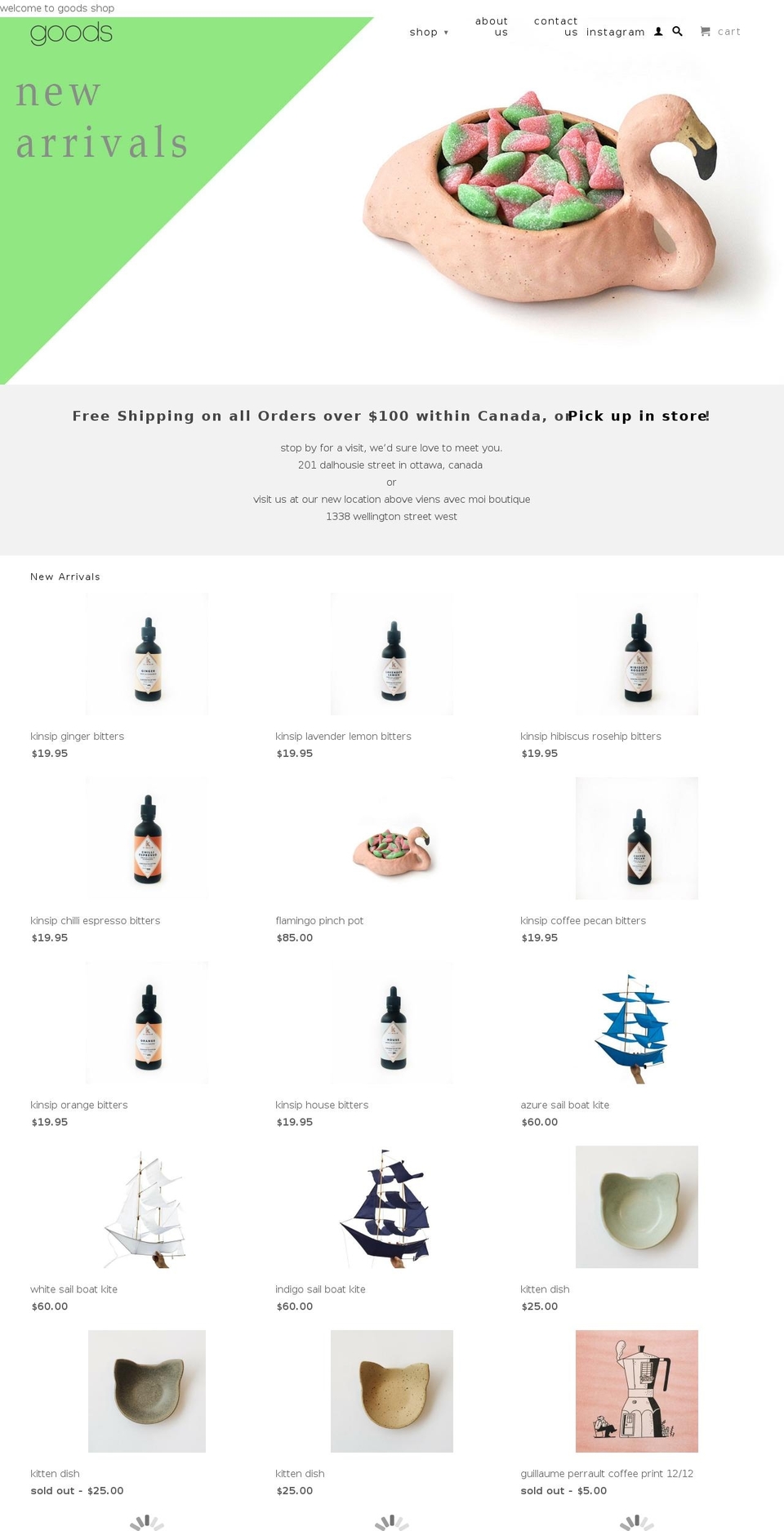 goodsshopottawa.com shopify website screenshot