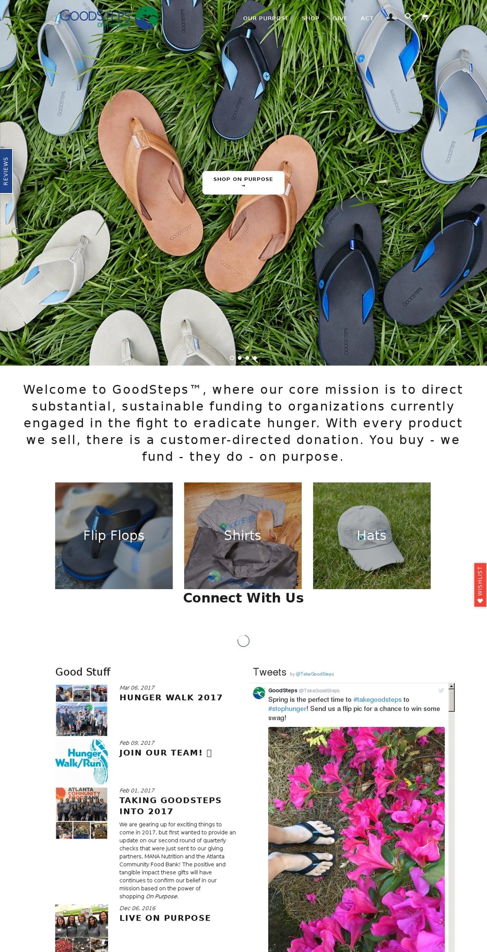 goodsteps.com shopify website screenshot