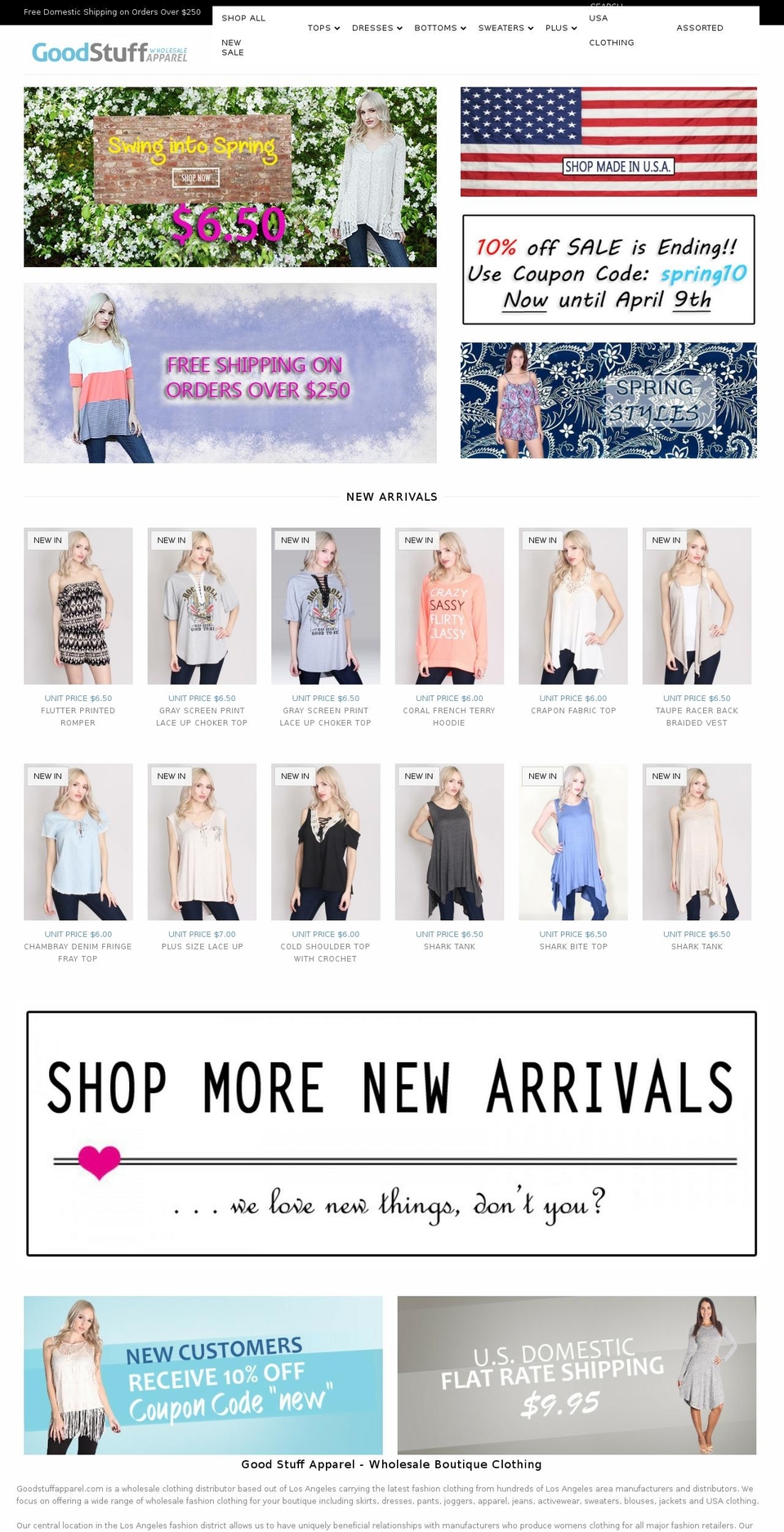 goodstuffapparel.com shopify website screenshot