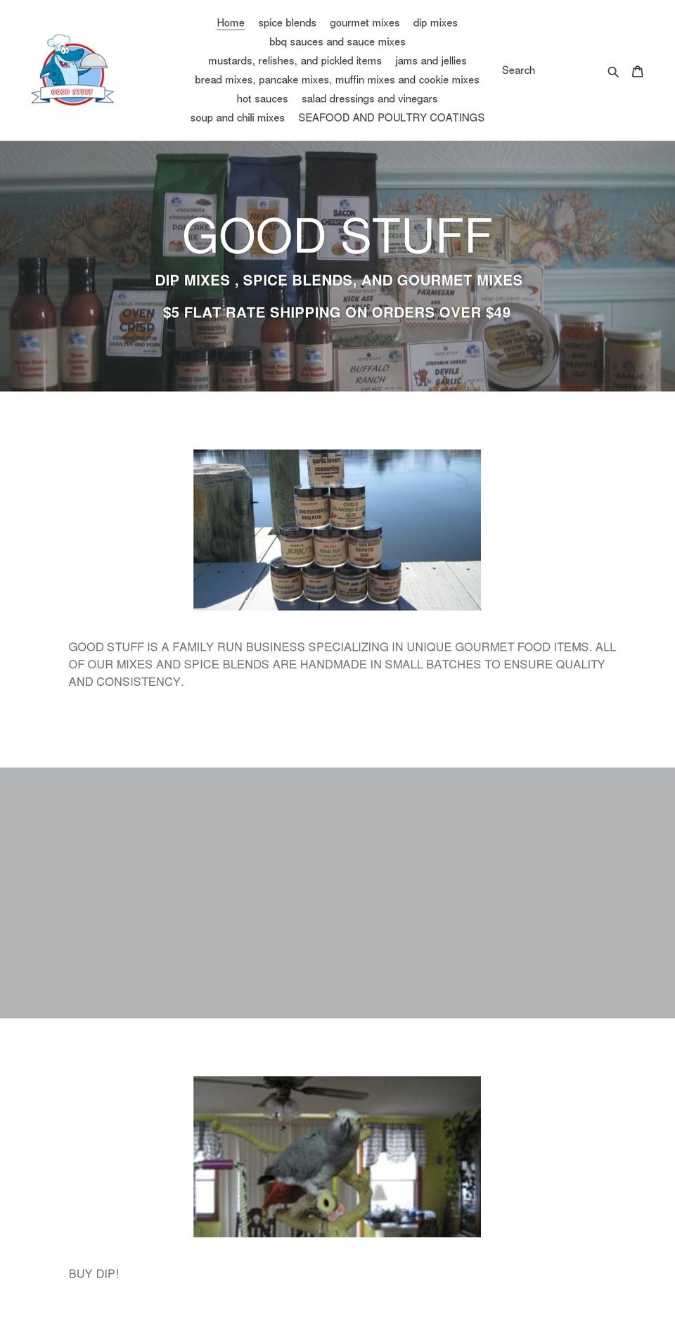 goodstuffdips.com shopify website screenshot