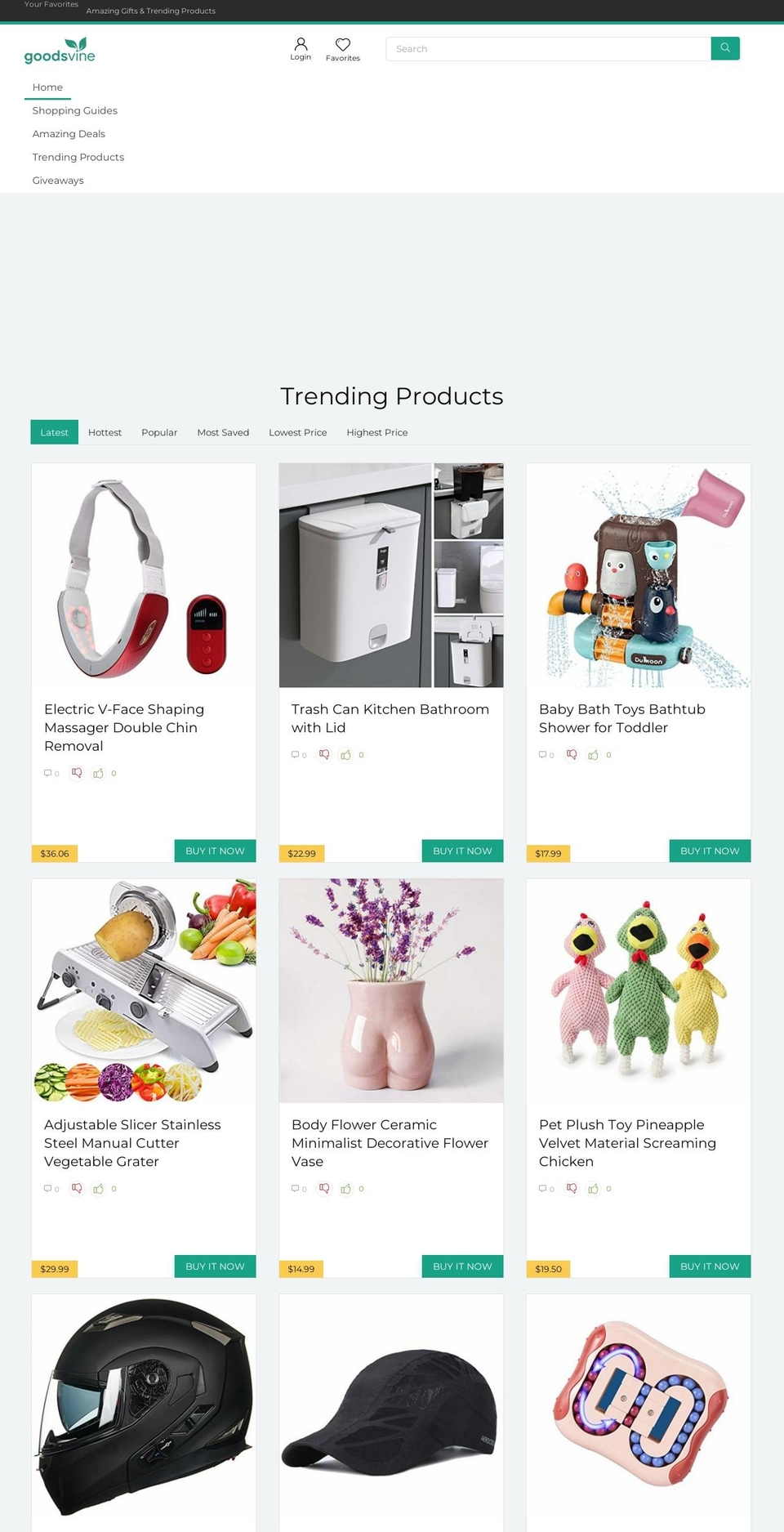 goodsvine.com — Shopify storefront screenshot