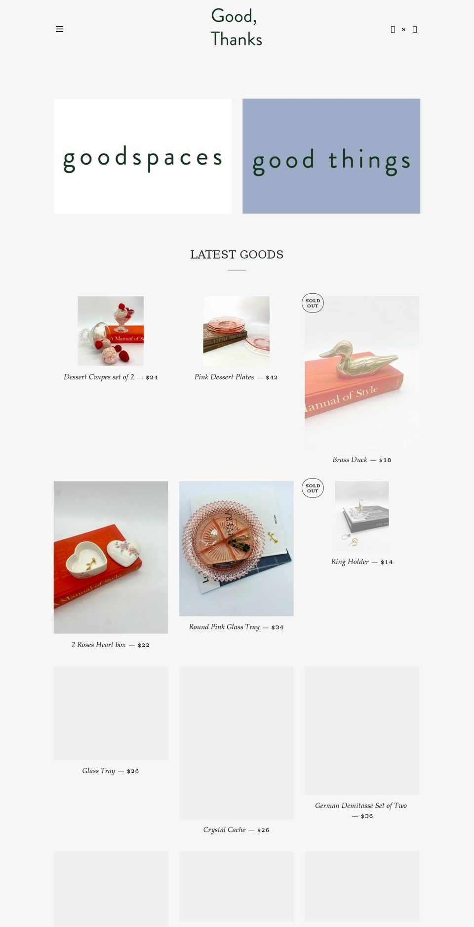 goodthanksla.com shopify website screenshot