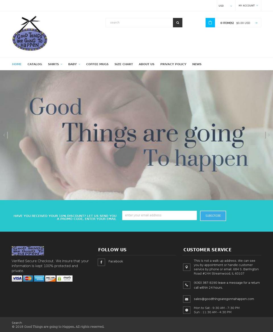 slingly-theme-v- Shopify theme site example goodthingsaregonnahappen.com