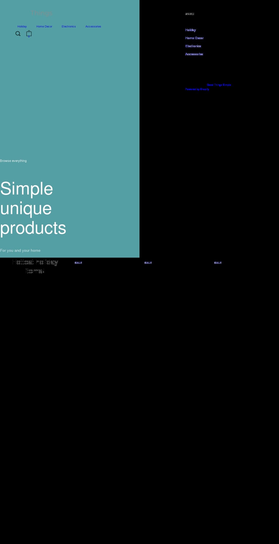 goodthingssimple.com shopify website screenshot
