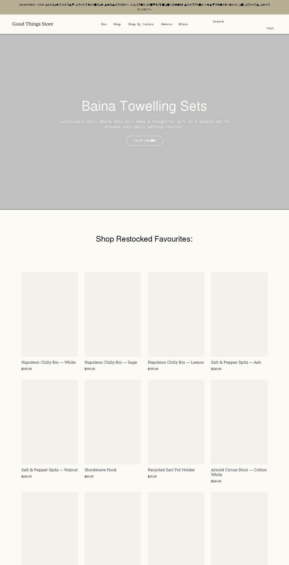 goodthingsstore.com.au shopify website screenshot