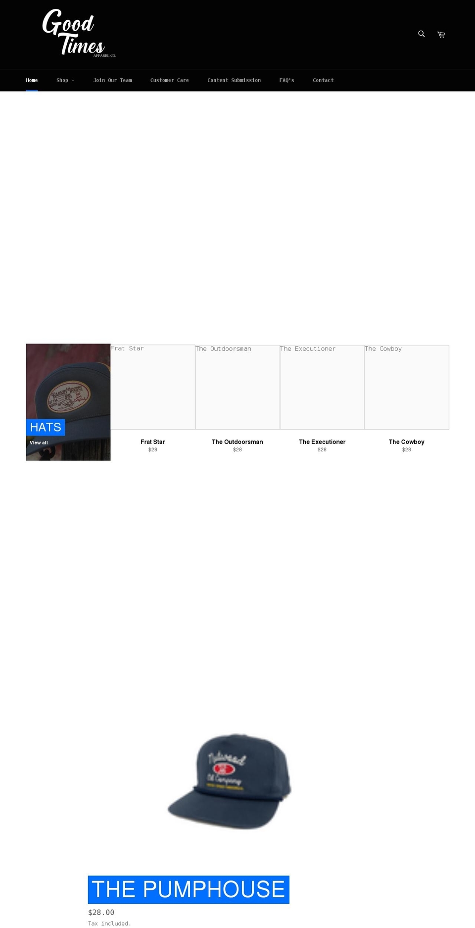 goodtimesapparelco.com shopify website screenshot
