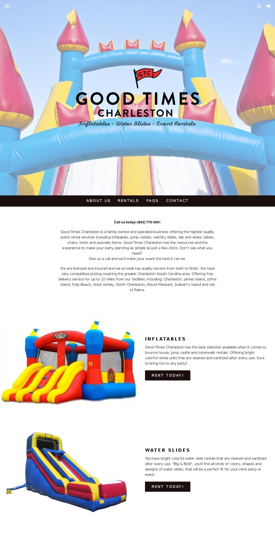 goodtimescharleston.com — Shopify storefront screenshot