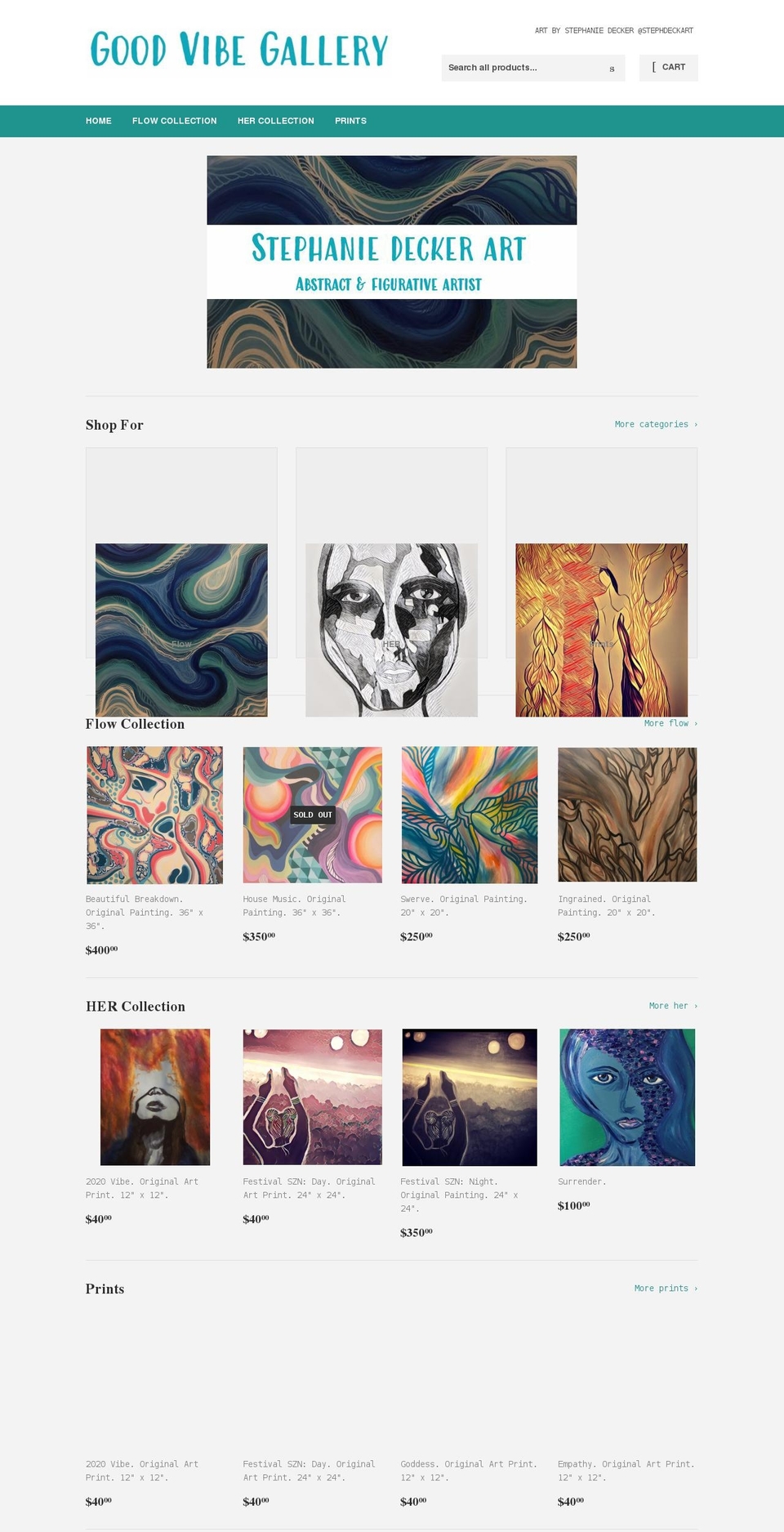 goodvibegallery.com shopify website screenshot