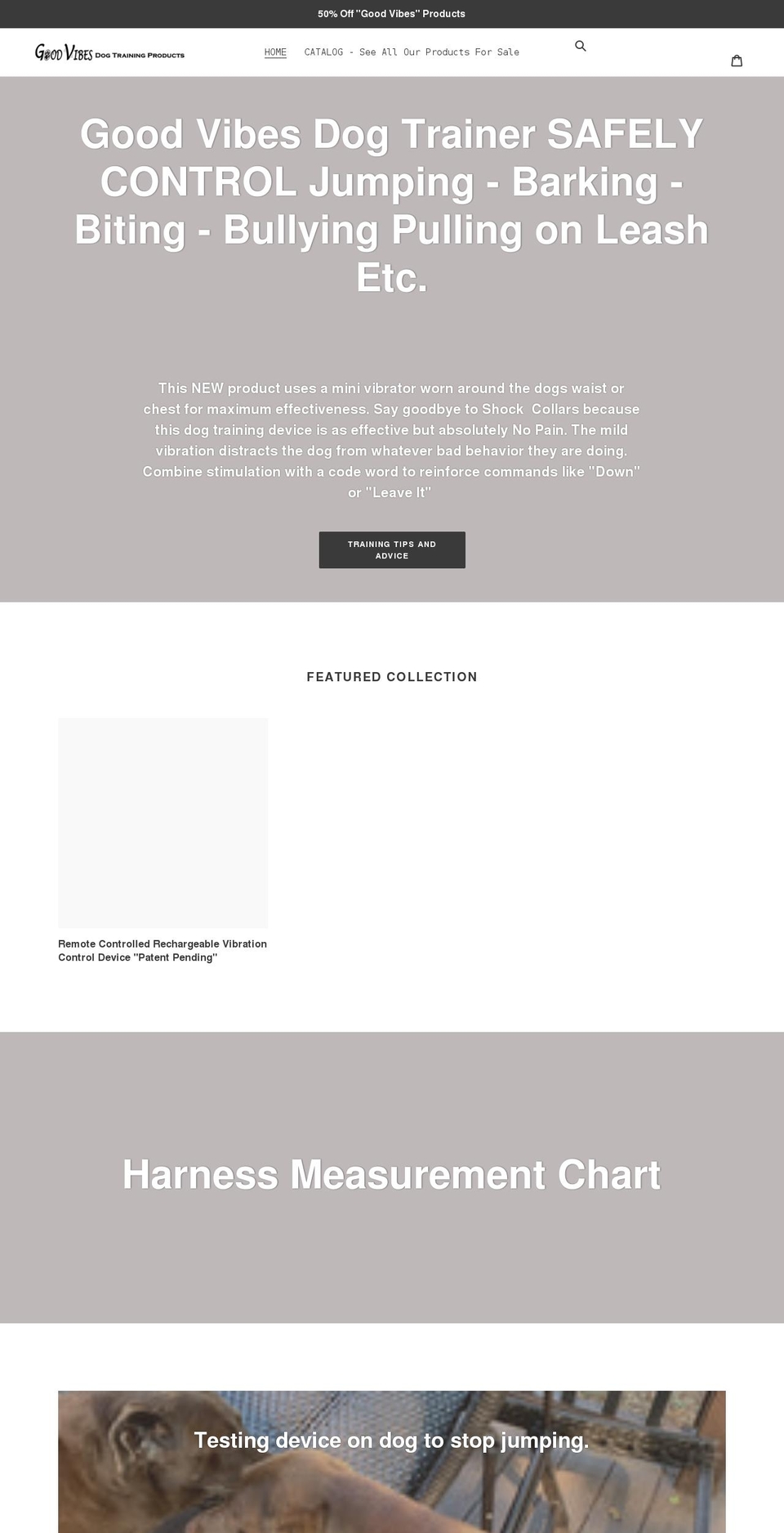 goodvibesdogtrainer.com shopify website screenshot