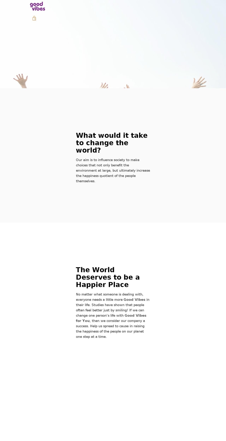 goodvibesforyou.org shopify website screenshot