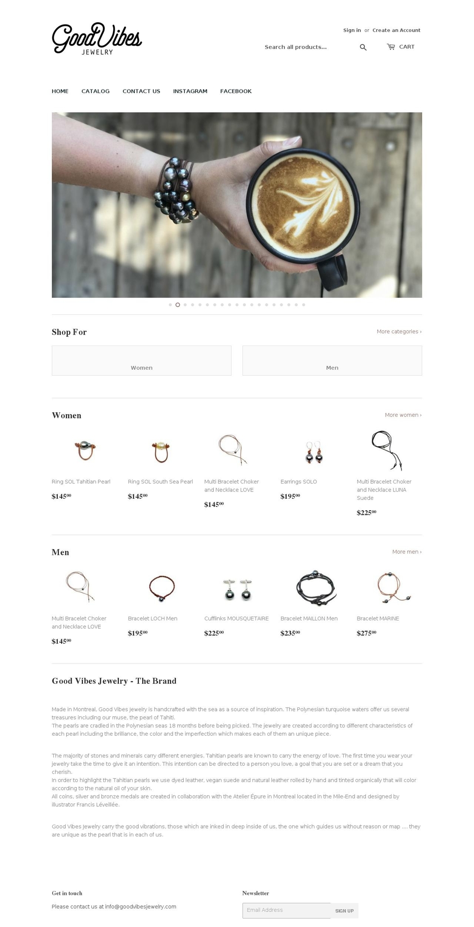 goodvibesjewelry.com — Shopify storefront screenshot