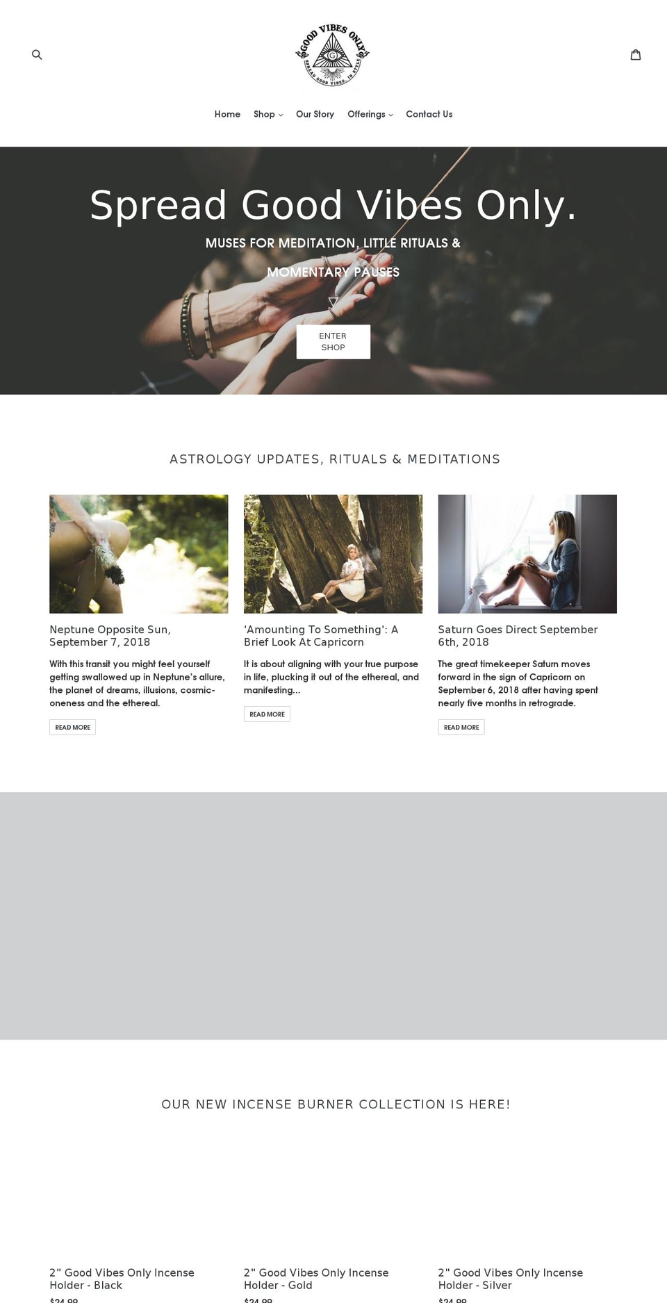 goodvibesonly.ca shopify website screenshot