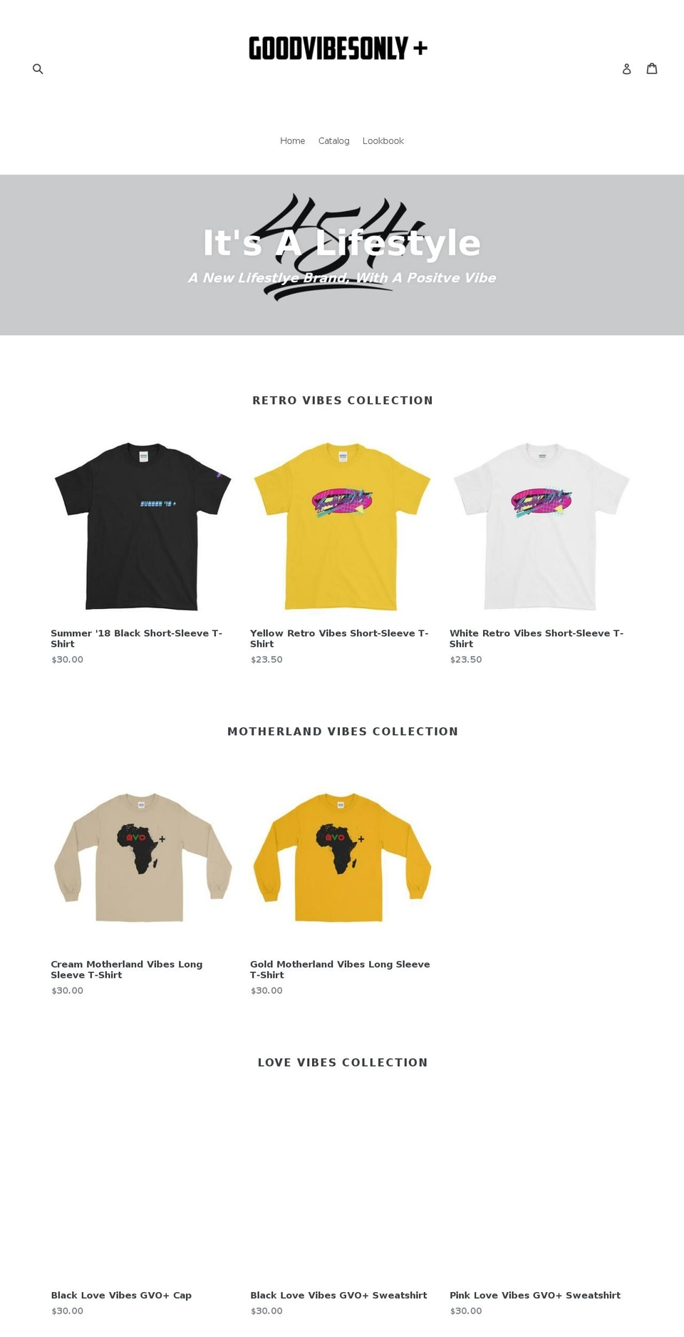 goodvibesonly454.com — Shopify storefront screenshot