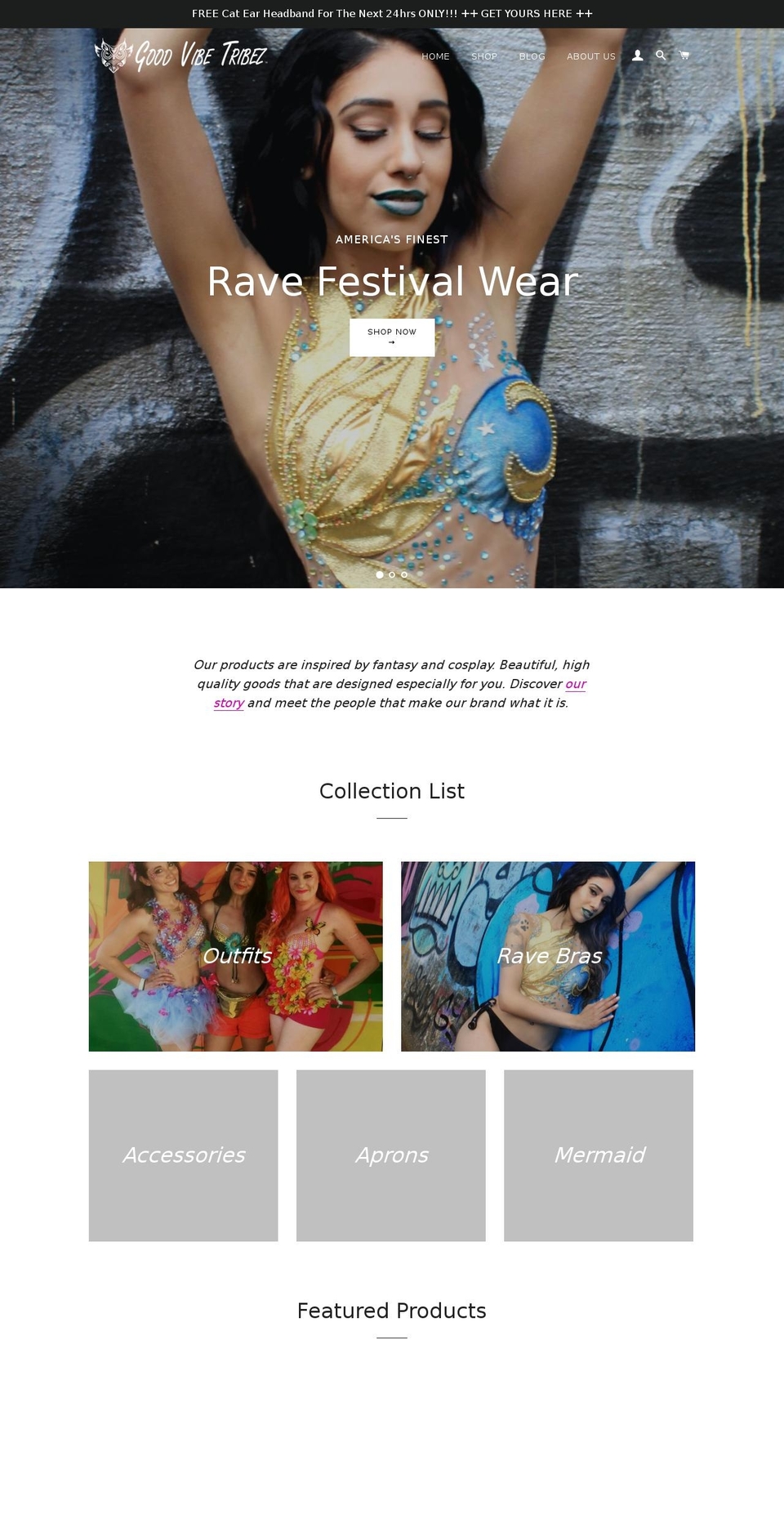 goodvibetribez.com — Shopify storefront screenshot