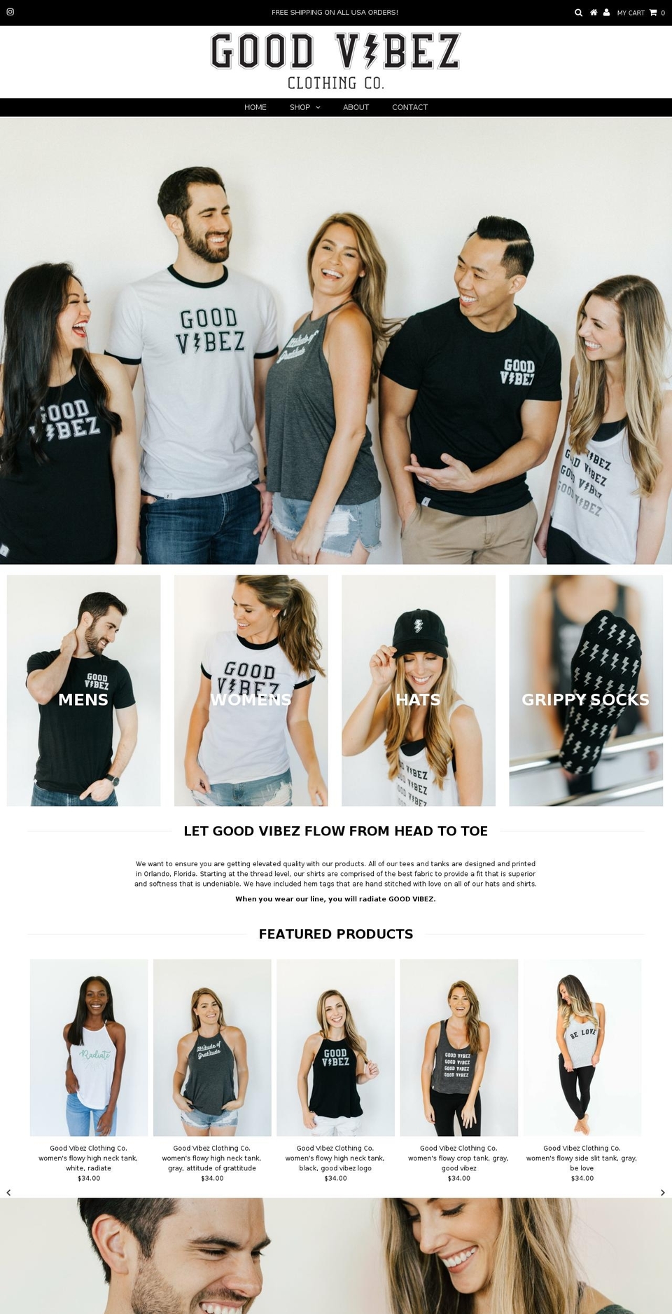 goodvibezclothingco.com — Shopify storefront screenshot