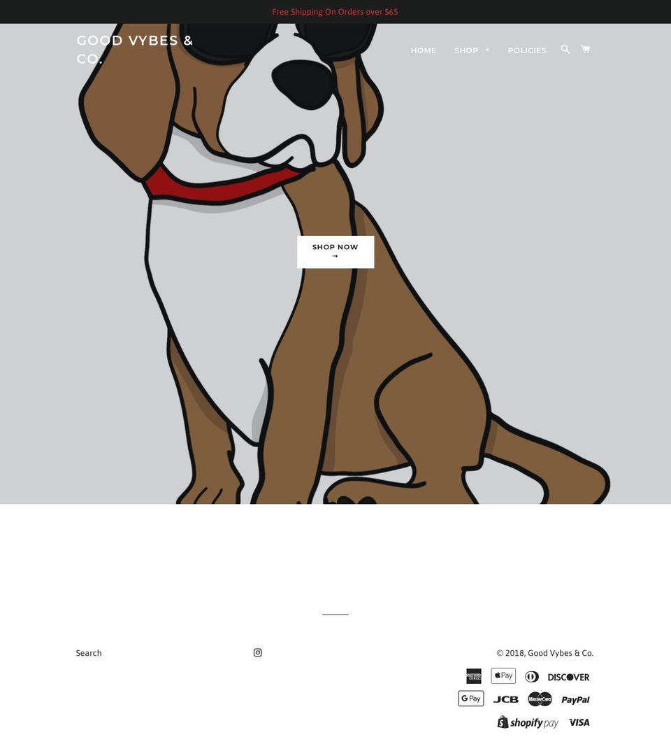 goodvybesco.com — Shopify storefront screenshot